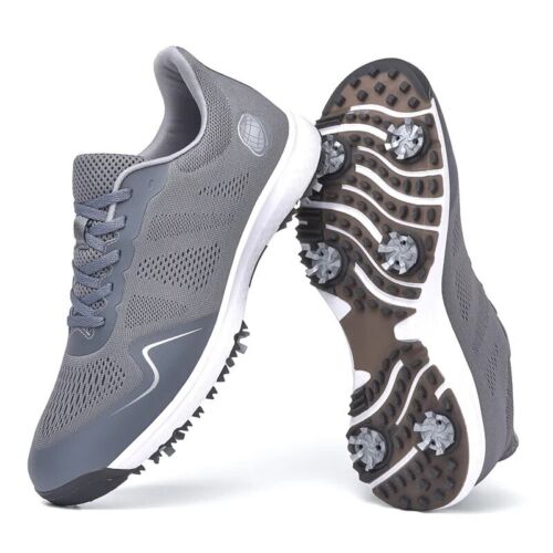 Men´s Golf Spikes Shoes Breathable Golf Sneakers Anti Slip Walking Shoes