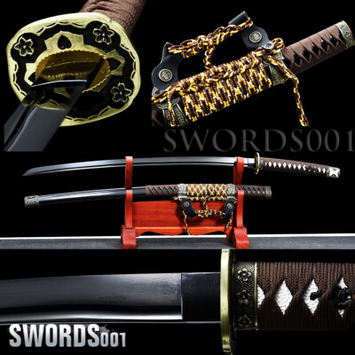 Sakura Tachi Black 1095 Carbon Steel Japanese Samurai Handmade Functional Sword