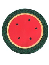 CWP Wayland NY. Hand Turned Wooden Plate Watermelon Handpainted 10 Set Of 3