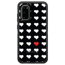 OtterBox Defender for Galaxy S Choose Model Red White Black Repeatng Heart