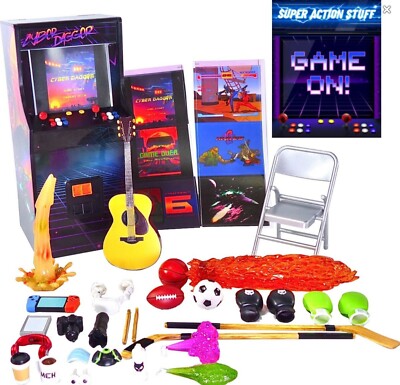 Super Action Stuff! CYBER DAGGER Arcade Game On! 1/12 Action Figure Accessories