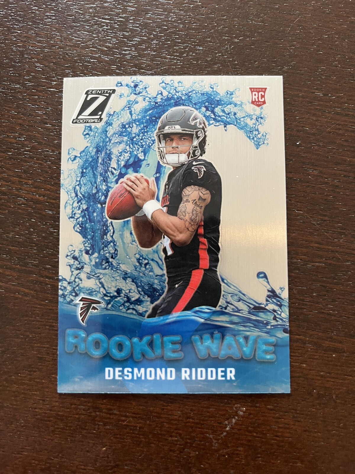 Desmond Ridder Rookie Card 2022 Zenith Rookie Wave #RW-DR Atlanta Falcons QB RC