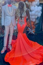 Mermaid Court Train Silver Sequined Long Prom Party Dresses