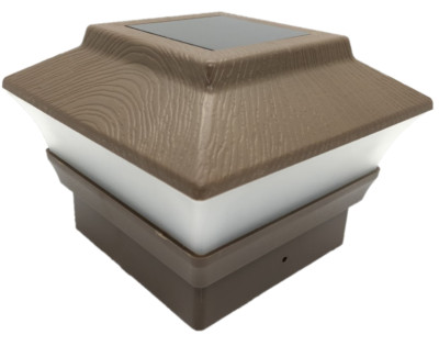12Pack Black / White / Brown / Silver 3 1/2 x 3 1/2 Solar Post Deck Cap Light 35