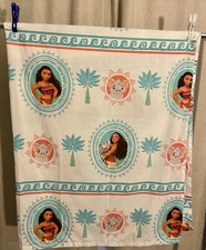 Disney Princess Moana and Pet Pig Pua Twin Size Flat and Fitted Sheet Set - VGC