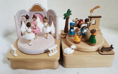 Wooderful life Wooden Handmade Music Box - For PARTS or REPAIR - free ship