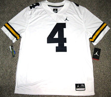 Michigan Wolverines 4 Men's XL White Nike Jumpman Game Football Jersey