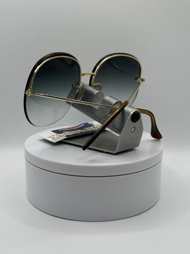 New 1970s Vintage Oversize Sunglasses | NOS | Large Gold Rimless Metal Style - Picture 6 of 9