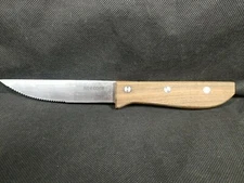 Ar+Cook Kitchen Steak Knife Serrated Stainless Blade Wood Handle Dinnerware