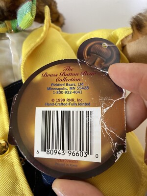 Brass Button MOOKIE THE 1930s TEDDY BEAR 11