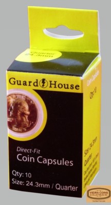GuardHouse Quarter 24.3 mm Direct Fit Capsules,10 per Box - #7881624