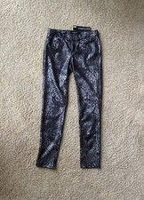 Nine West Black/Silver Pants 4 NWT