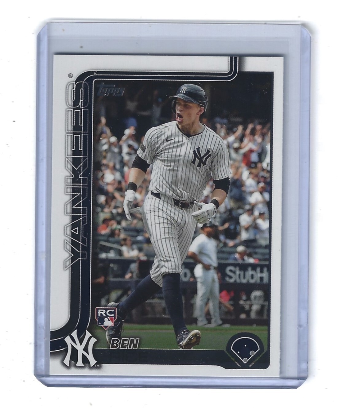 BEN RICE 2025 Topps  Rookie Baseball Card #337 RC Yankees