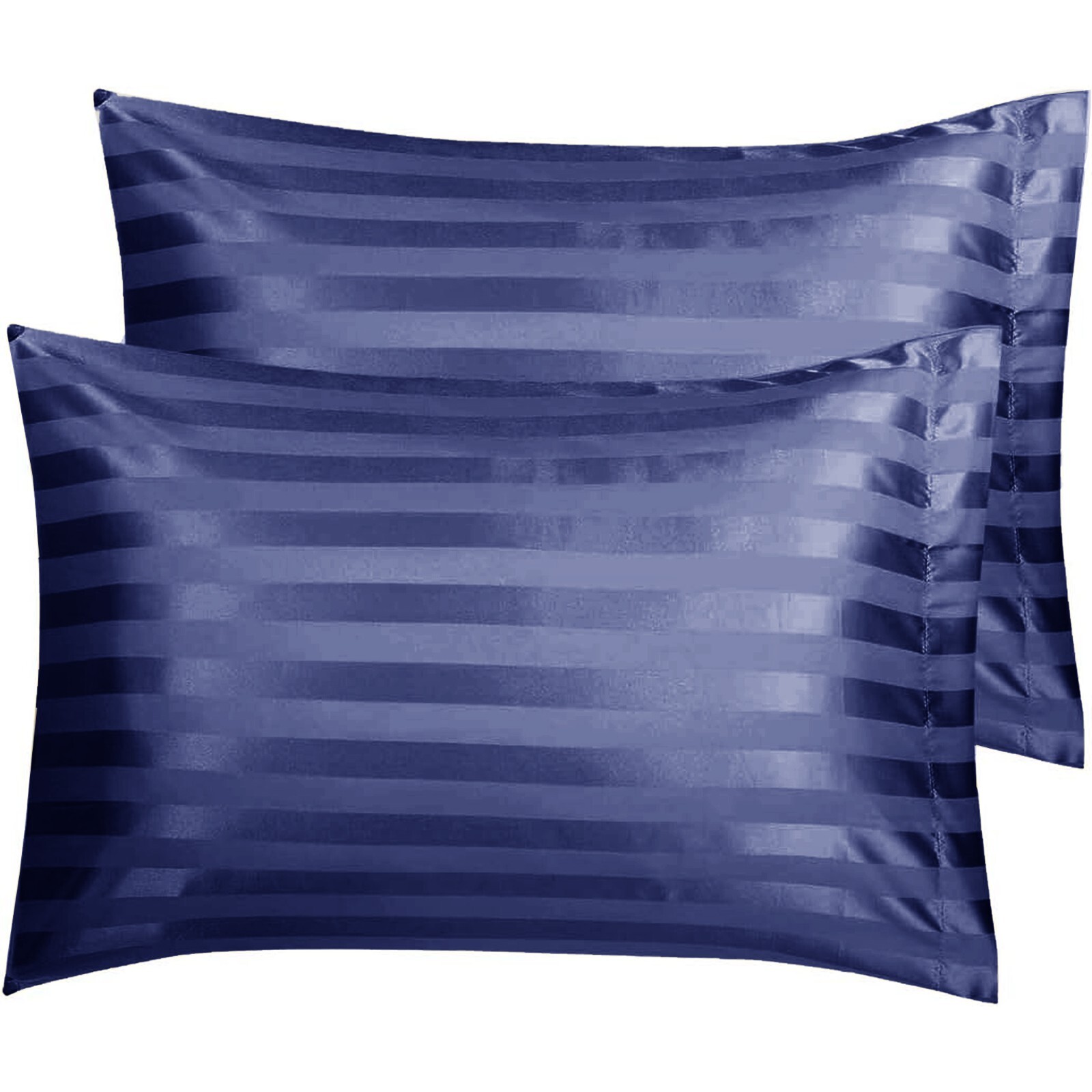 Satin Stripe Pillow Case Housewife 300 TC Luxury Bed Pillow Covers Pack