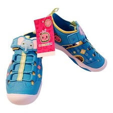Cocomelon Little Boys Light Up Shoes-10-Blue-Closed Toe Hiking Sandals