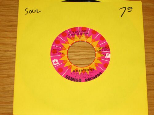 PROMO SOUL 45 RPM - NOTATIONS - GEMIGO 0503 - "IT'S ALRIGHT (THIS FEELING)"  - Picture 1 of 2