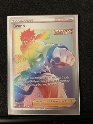 Pokemon Battle Styles Bruno Full Art Trainer Rainbow Secret Rare 172/163 | eBay Pokemon Battle Styles Bruno Full Art Trainer Rainbow Secret Rare 172/163 | eBay