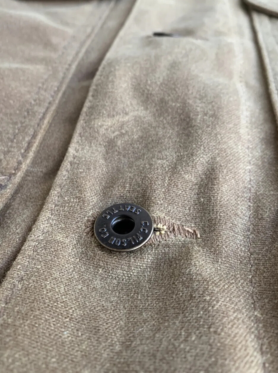 NEW Filson Insulated Journeyman Jacket Large Dark Tan Coat Lined Tin Cloth USA | eBay