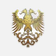 Gold Two-Headed Griffin Vinyl Sticker Decal