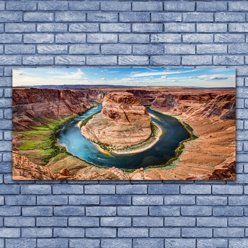 Tableau sur verre 140x70 Paysage Grand Canyon pour remplacer les cadres ternes