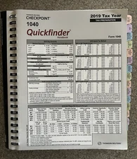 Thomson Reuters 2019 1040 Quickfinder Handbook  For Individual Tax Preparation