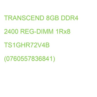 TRANSCEND 8GB DDR4 2400 REG-DIMM 1Rx8 TS1GHR72V4B (0760557836841)