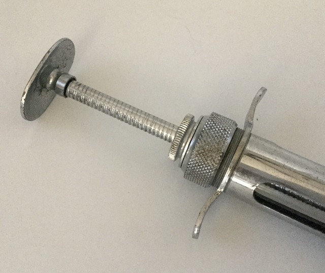 Vtg Large Veterinary Syringe Cattle HOrses eBay