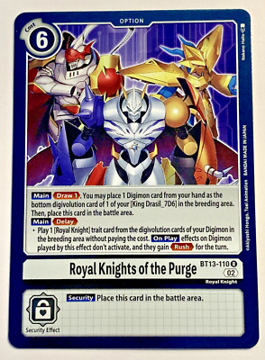 Digimon TCG Card - Royal Knights of the Purge BT13-110 R - Versus RARE -  NM/M | eBay