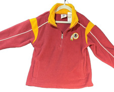 Washington Redskins youth kids Fleece Pullover hoodie half zip vintage