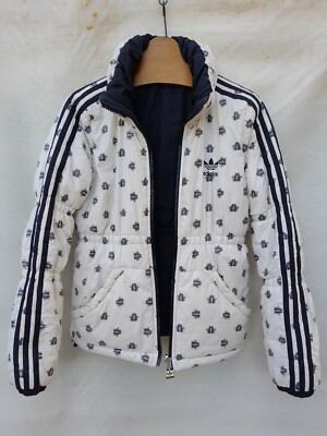 ジャケット・アウター protect Reversible Puffer jacket adidas Puffer Reversible Jacket Womens Small Black White Padded