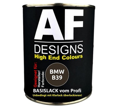 250ML Autolack für BMW B39 Mineralgrau Metallic Basislack spritzfertig