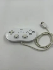 Official Nintendo Wii Pro Controller Classic White RVL-005 OEM TESTED