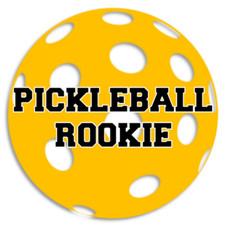 Pickleball Rookie - 10 Pack Circle Stickers 3 Inch - Dink Game Sports