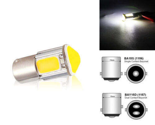 1x P21/5W COB LED 1156 1157 BAY15D BA15S Auto Glühbirne Rückfahrbremse Rücklicht - Picture 3 of 9