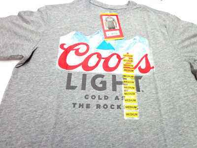 COORS LIGHT COLD AS THE ROCKIES GRAY T SHIRT  SIZE MEDIUM    NEW