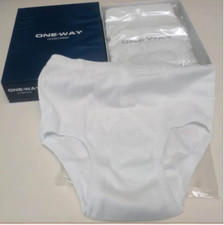 6 SLIP UOMO ALTO APERTO CST ART. 10014 IN PURO COTONE TINTA UNITA LISCIO BIANCO