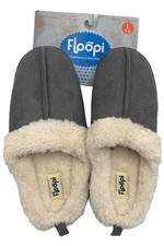 Floopi Women's Selene Faux Suede with Aztec Trim Clog Slipper Gray
