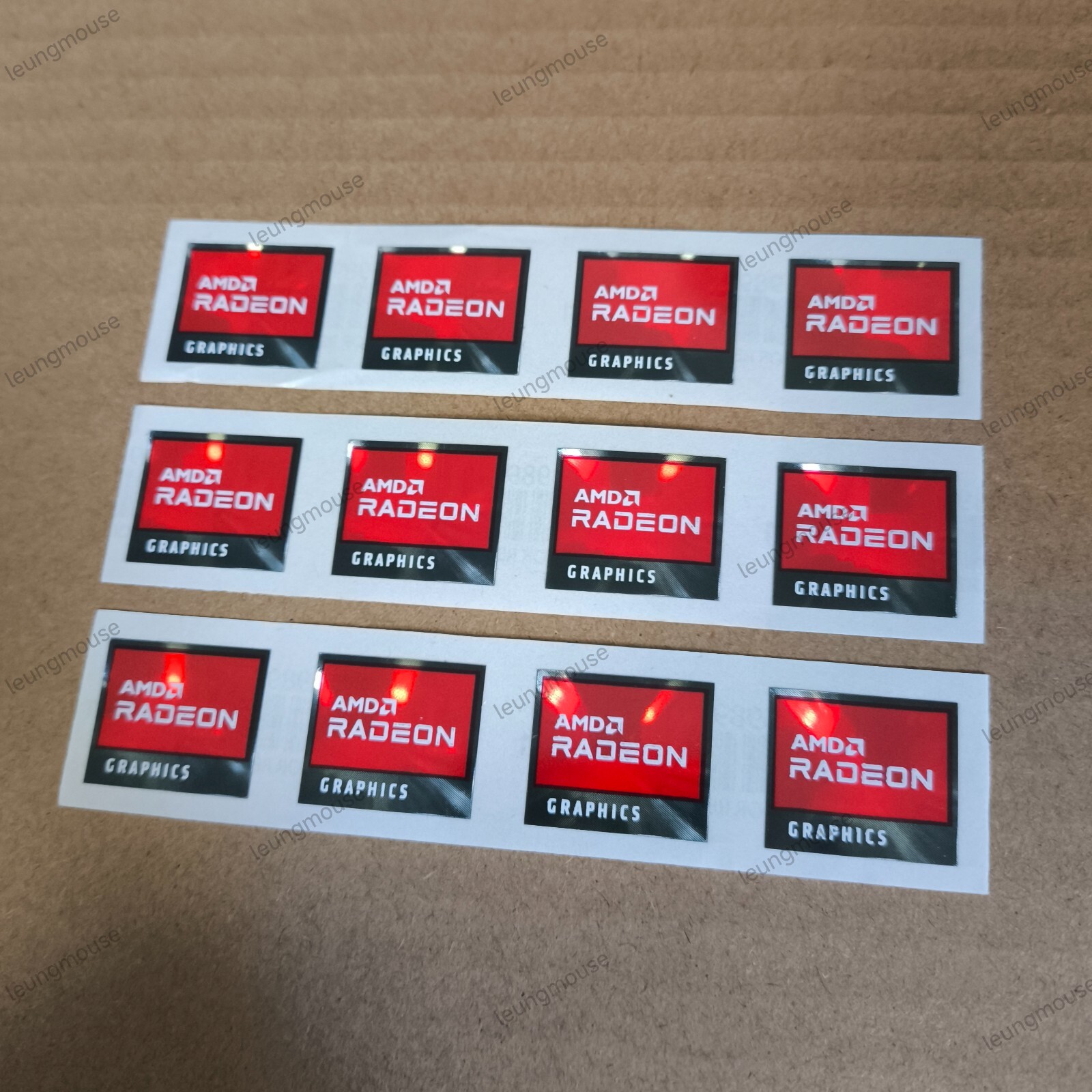AMD RADEON STICKER 17MM X 20MM New & Genuine ( 12 PCS per lot ) | eBay UK