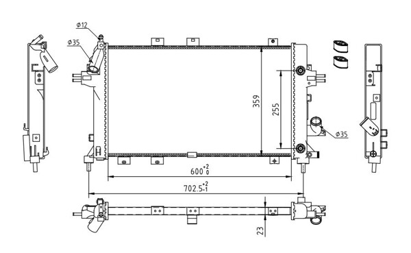 Hart KüHler WasserküHler MotorküHler FüR Opel Astra H Caravan L35 L48 L08 L70-image