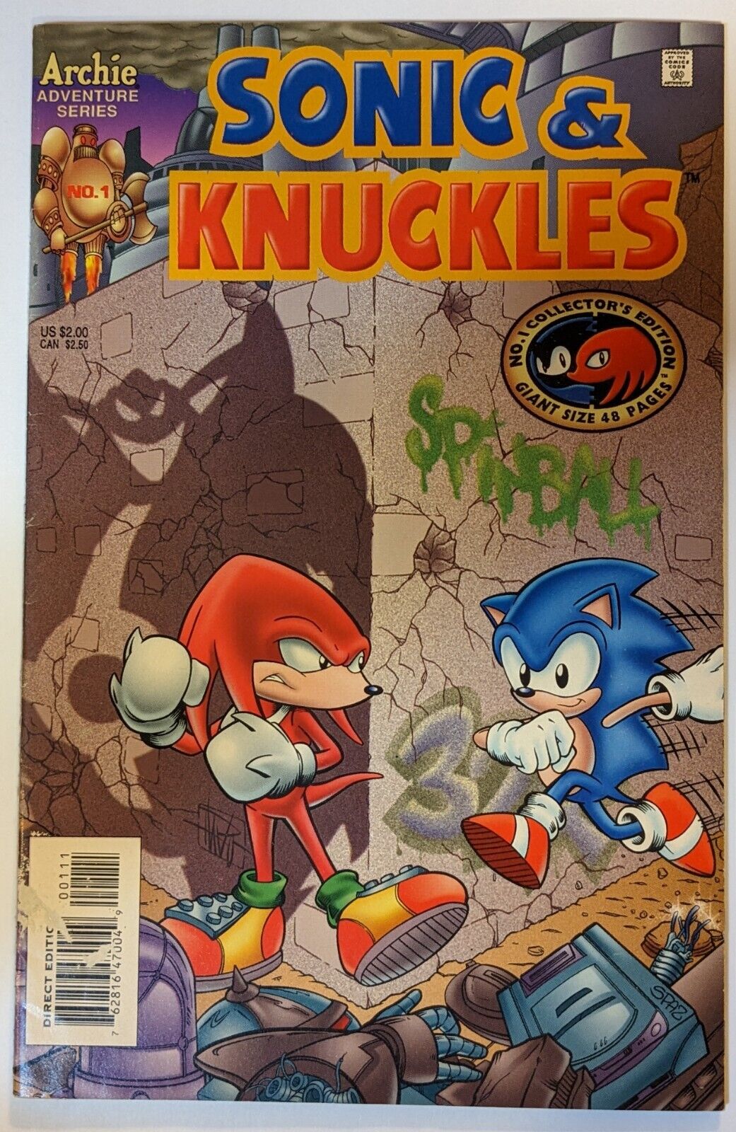 Sonic the Hedgehog #144 2005 Archie Adventure Series Knuckles