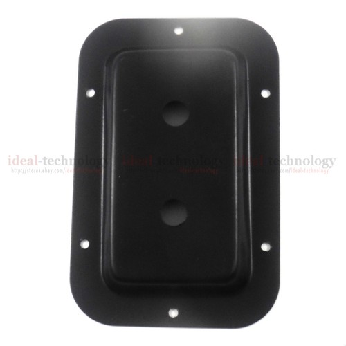 Black Metal Dual 1/4" Jack Plate for Speaker Cabinet - Picture 3 of 4