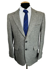 Vintage Stafford Mens Gray Tweed Wool Sport Coat Blazer 40R