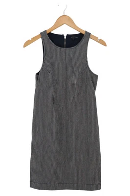 club monaco Robe Décontractée Femme Noire Rayée Élégante (EU 38, INT M) - Photo 1/4