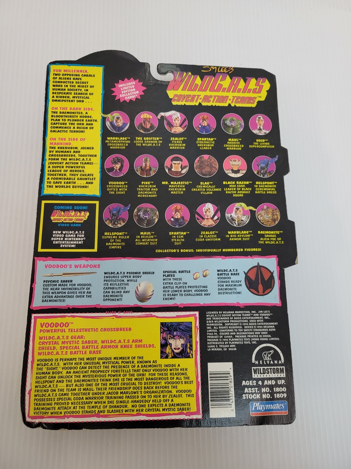 Wild C.A.T.S VOODOO Action Figure Vintage 1995 Jim Lee SEALED thumbnail 2