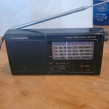 International TS-18A 18 Band Stereo World Receiver Portable Radio Black Type C