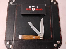 BOKER TREE BRAND 4.25" TRAPPER BROWN SMOOTH ROSEWOOD POCKETKNIFE D2 BLADE 110832