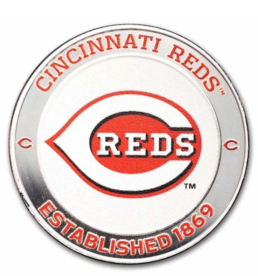 MLB Cincinnati Reds 1 oz Silver Colorized Round (w/ Box)