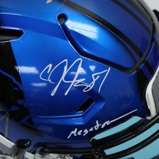 Calvin Johnson Signed Lions Full-Size Authentic On-Field Custom Painted Speedfle