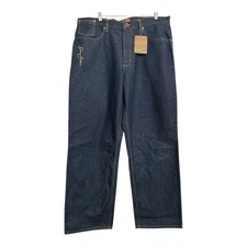 Vintage Sean Jean Loop Hammer Jeans Size 36 Y2K Blue Baggy Hip Hop Embroidery