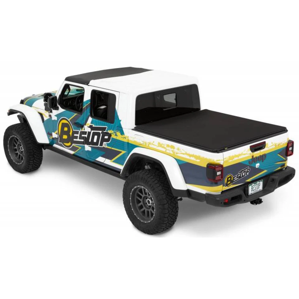 Cubierta Tonneau cuero vinilo granulado Bestop 77408-35 camioneta pickup plataforma Foto 2 de 2